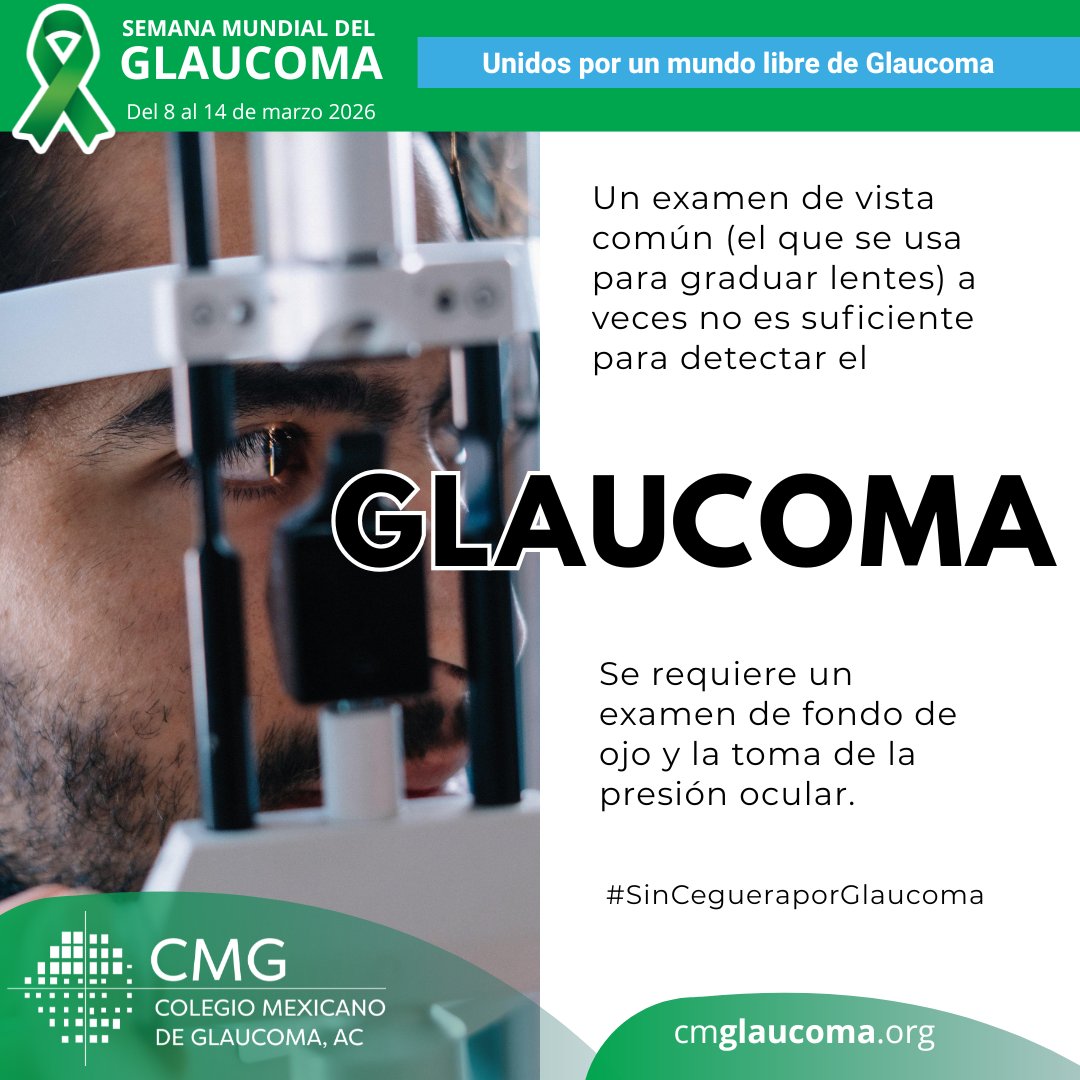 La Semana Mundial del Glaucoma es una iniciativa global organizada por la Asociación Mundial del Glaucoma.