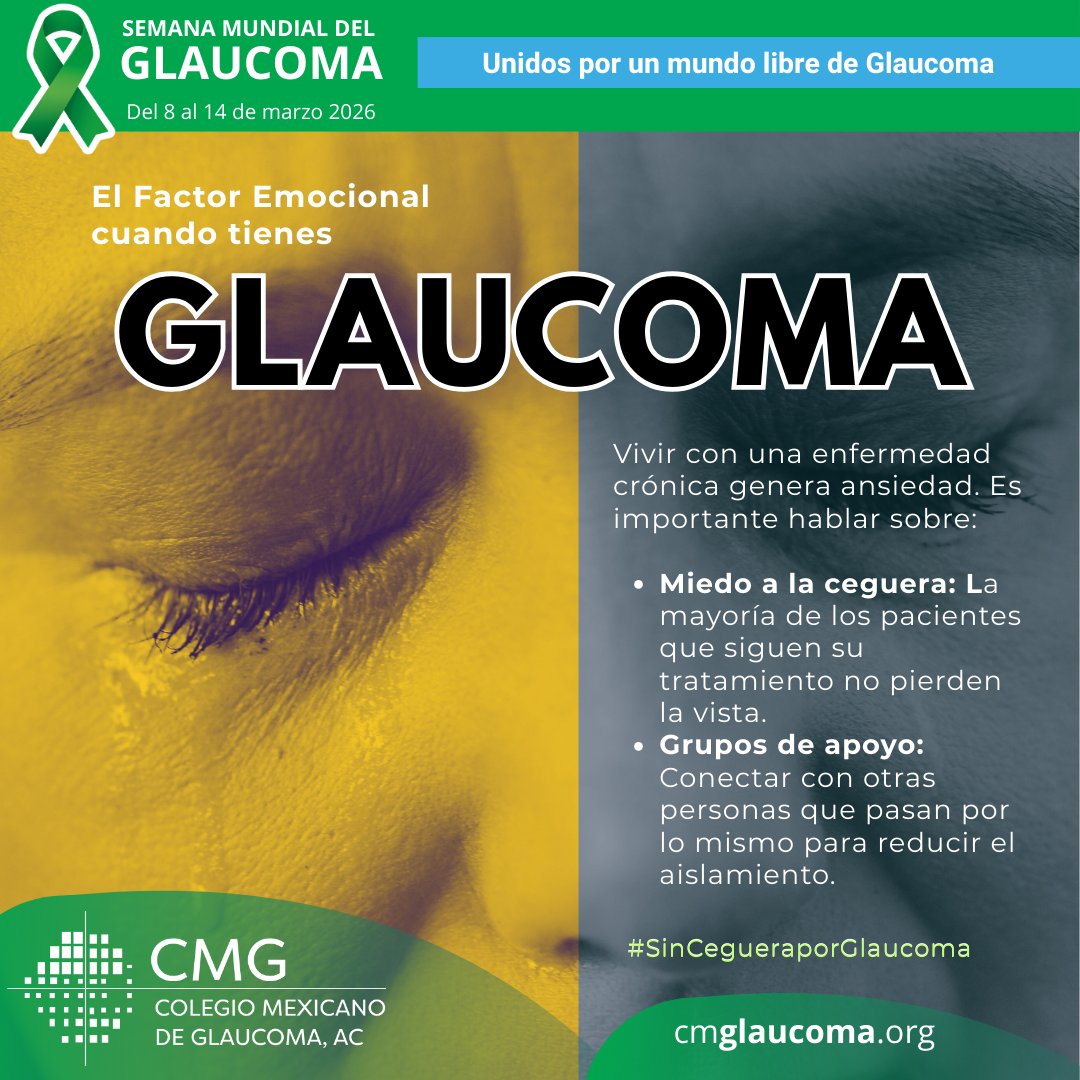 La Semana Mundial del Glaucoma es una iniciativa global organizada por la Asociación Mundial del Glaucoma.