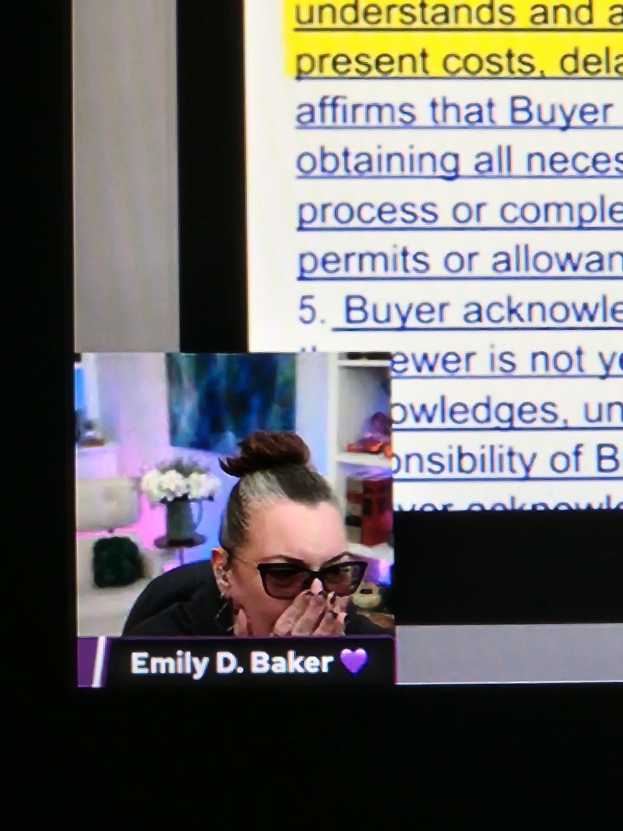 CocoTheD0G_'s tweet photo. Ok folks. #KouriRichins has officially broken poor #EmilyDBaker. That addendum on the "Midway Mansion" is gonna push her over the edge. 🤣🤣🤣 #LawNerds #KouriRichinsTrial #SendHelp https://t.co/w8WON6Drvv