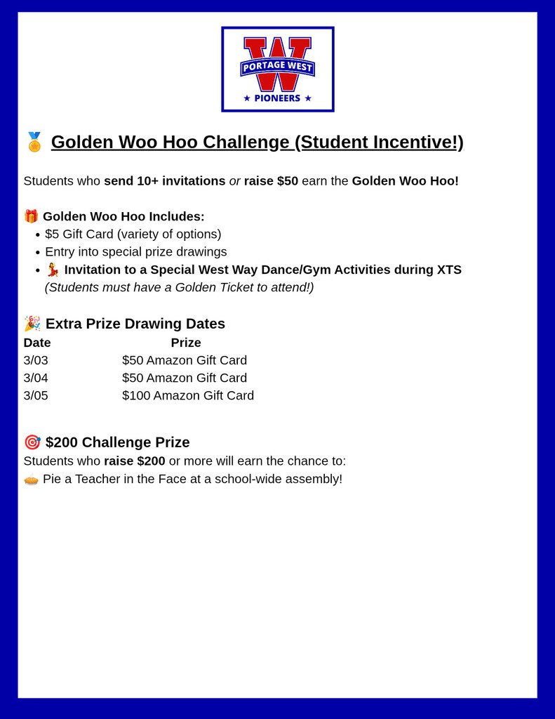 Portage West Middle School tweet media