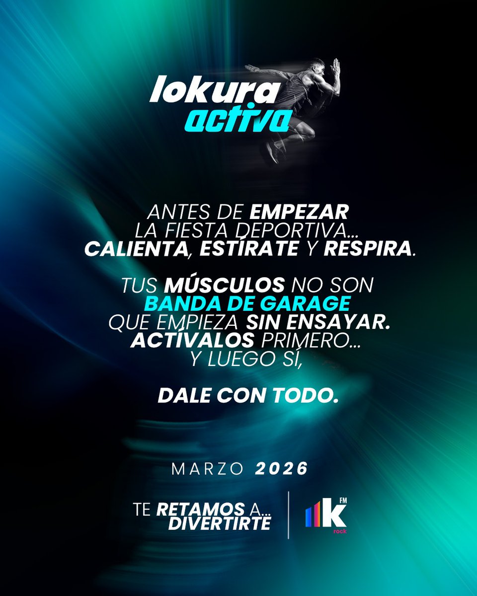 #LokuraActiva llega este 14 y 15 de marzo 🏋🏻‍♂️

Es momento de moverte, activarte, disfrutar, sudar, reír y pasarla increíble…… pero siempre a tu ritmo. ✨

🏃‍♀️Te retamos a divertirte.
#LokuraFM #TeRetoAQueMeEscuches #fitness #fypシ゚