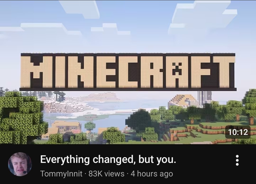 babe wake up tommyinnit dropped another minecraft cinematic masterpiece