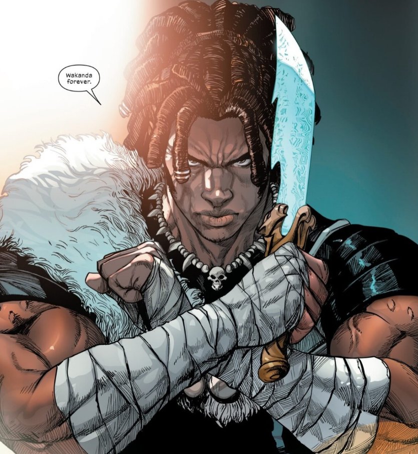 Eu adoro que, no Universo Ultimate, o Killmonger não é retratado como vilão. Pelo contrário: ele surge como um herói rebelde, viajando pela África para ajudar comunidades e enfrentar injustiças.

Sua postura crítica em relação a Wakanda ainda está lá. Enquanto o país mais