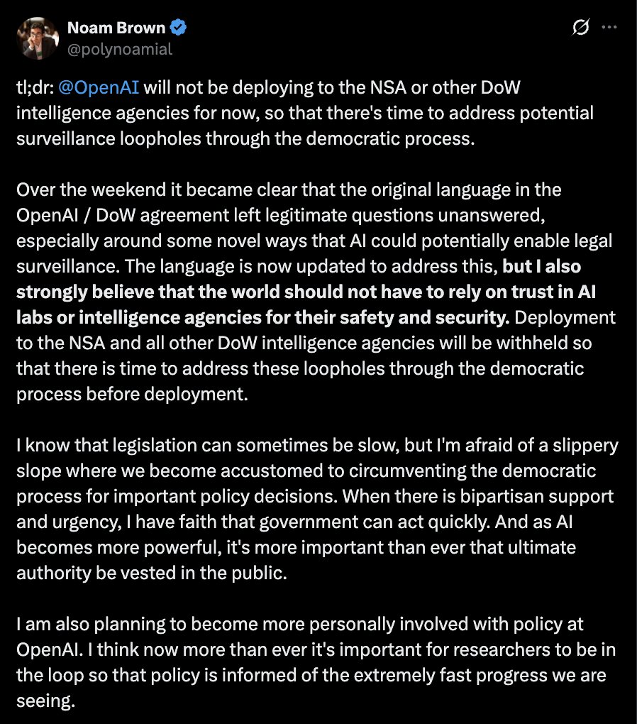 Noam Brown statement