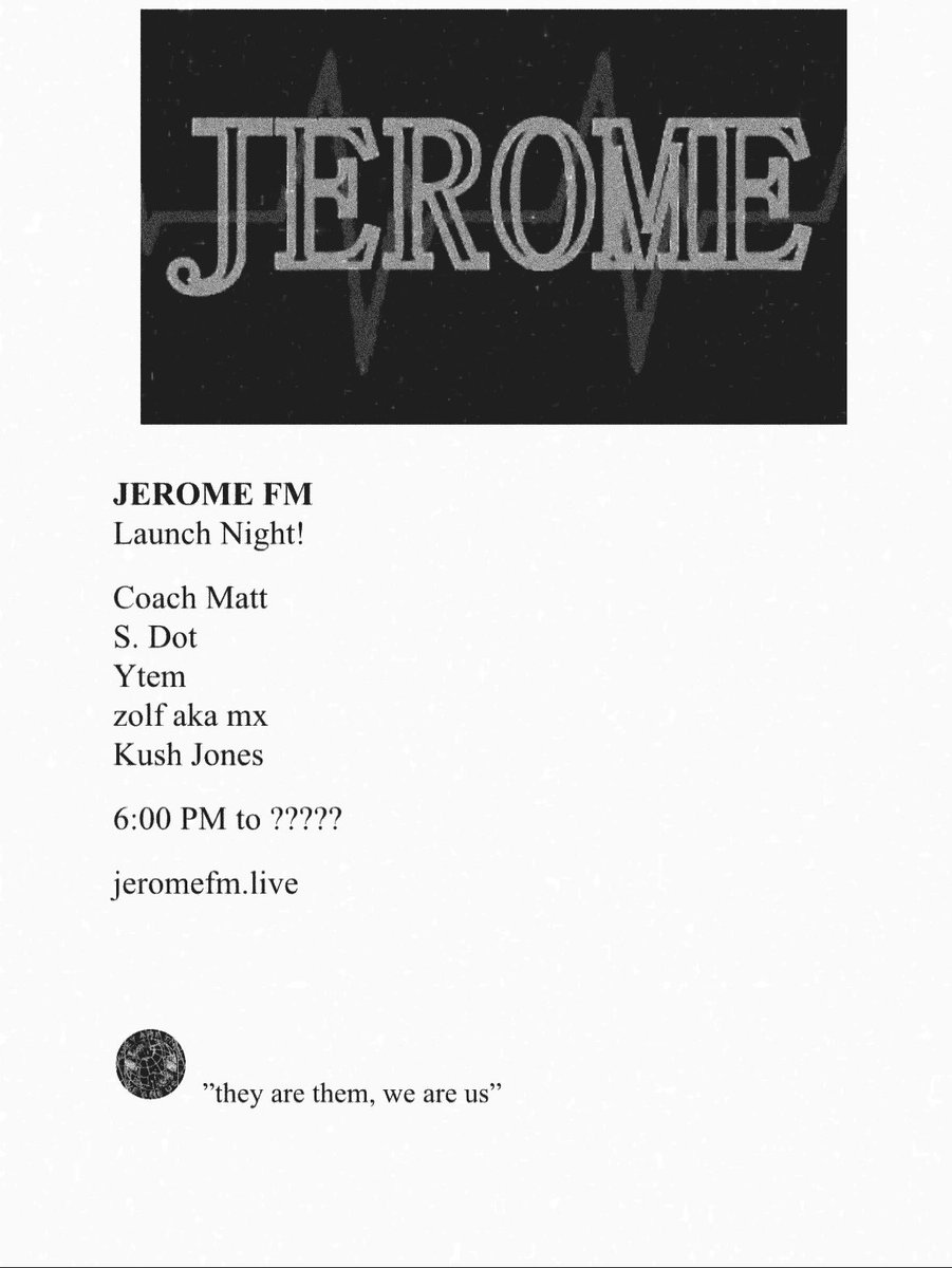 JEROME FM tweet media