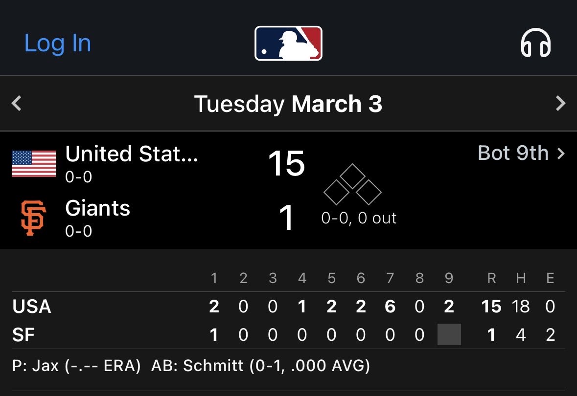 15 Runs is a lot 🇺🇸⚾️