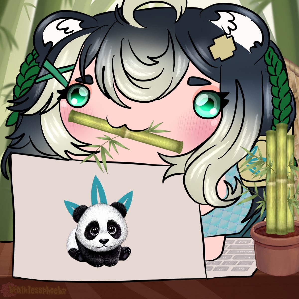itsbamboomii's tweet photo. I’m about to start posting on TikTok.  
I’ve had thoughts. This may have consequences...  

Witnesses accepted. Bots may observe.🐼

https://t.co/WJvYebWexR 

#VTuber #VtuberUprising #TikTok 
art by: @brainlessphoebz https://t.co/laOz6XY1h3