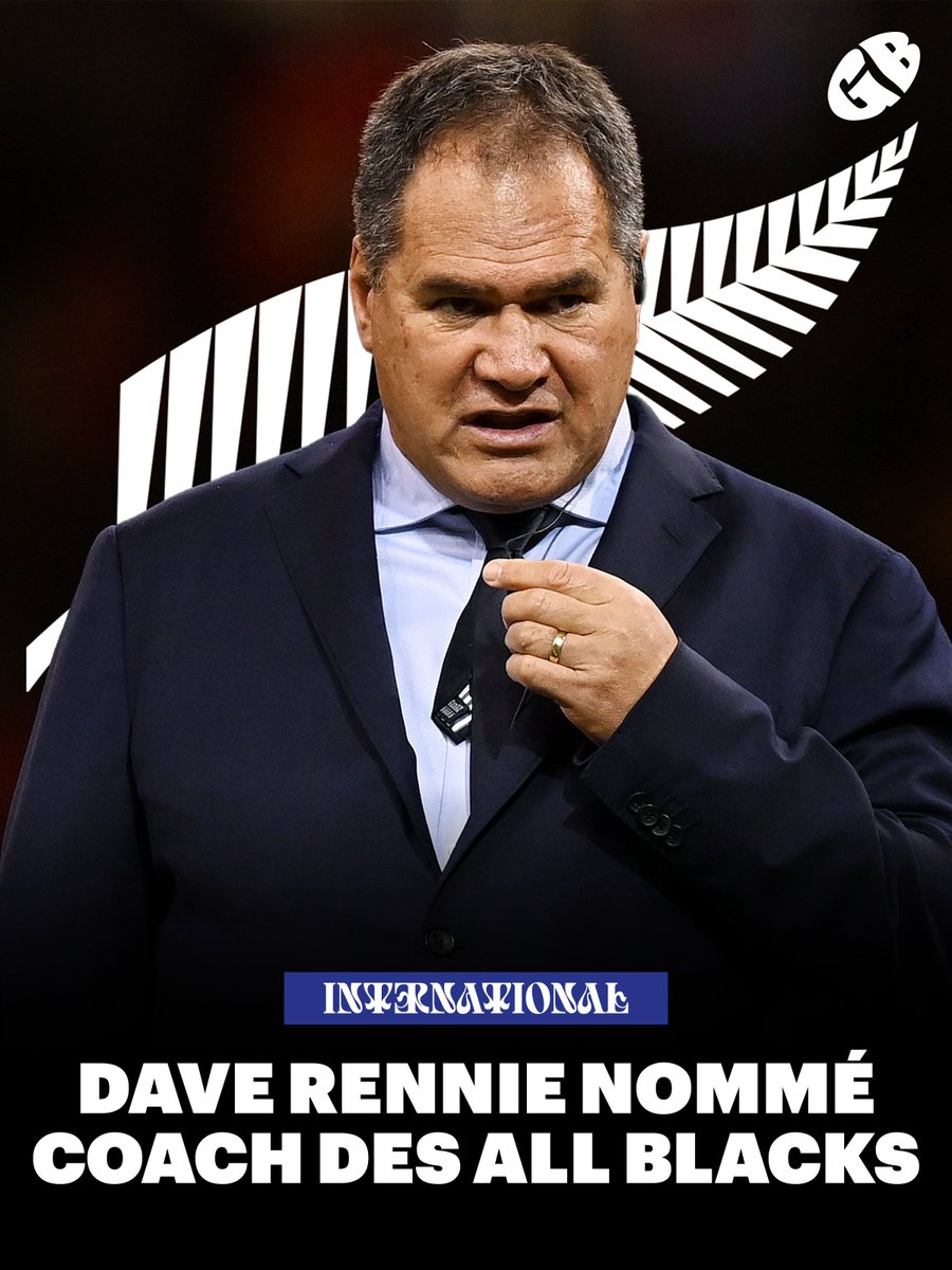 Après le départ forcé de Scott Robertson, la fédération néo-zélandaise de rugby vient d'annoncer la nomination de Dave Rennie pour le remplacer jusqu'à la Coupe du monde 2027 en Australie.

Ancien coach des Baby Blacks, des Chiefs, des Glasgow Warriors et des Wallabies, Rennie