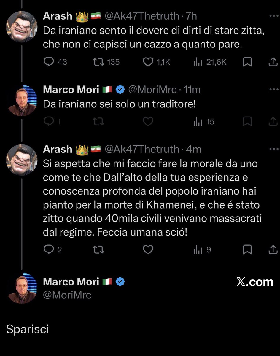 Niente, arriva, fa una figura di merda e blocca.
Non ce la fanno a passare 10 minuti senza rendersi ridicoli
