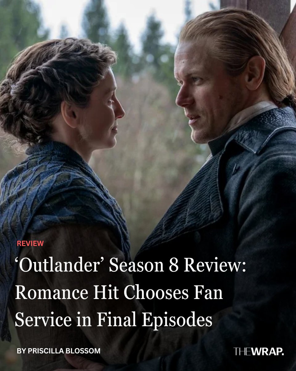 TheWrap's tweet photo. In the age of limited series and even more limited attention spans, finding a show that manages to keep fans content for eight seasons is truly impressive. 

And yet, #Outlander will end its run in 2026 having achieved exactly that.

Read the full review: https://t.co/2vHGaqvE73
Photo: STARZ