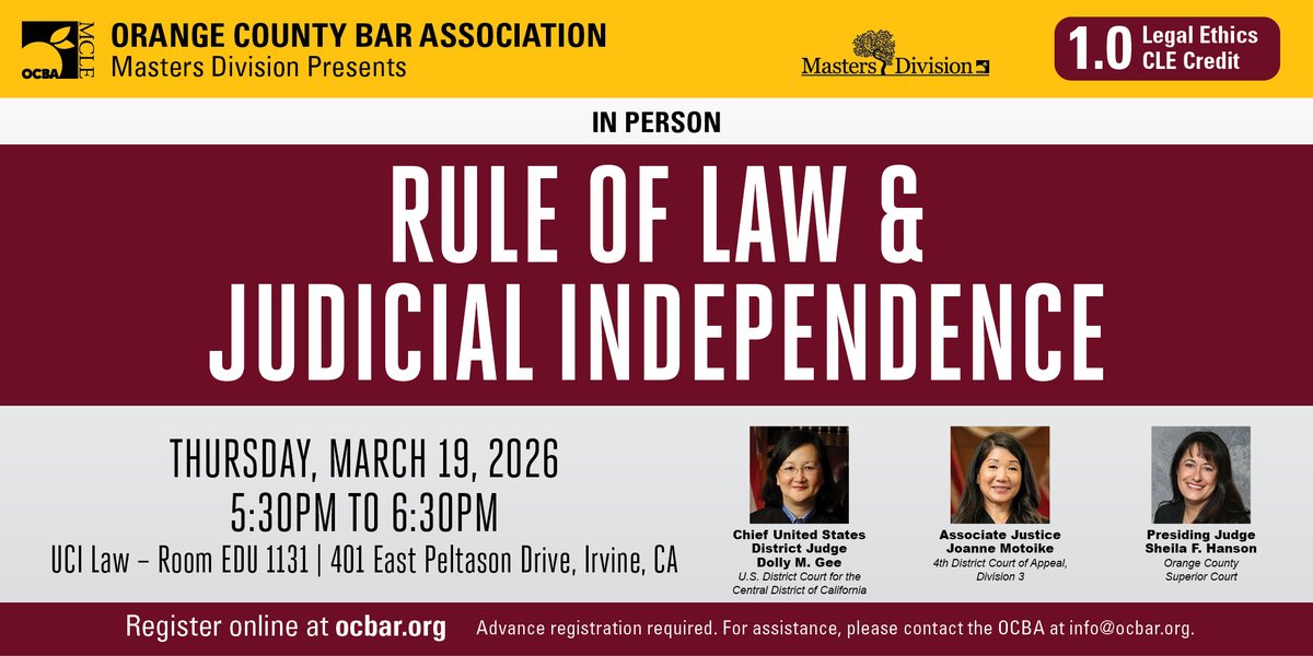 Orange County Bar Association - California tweet media