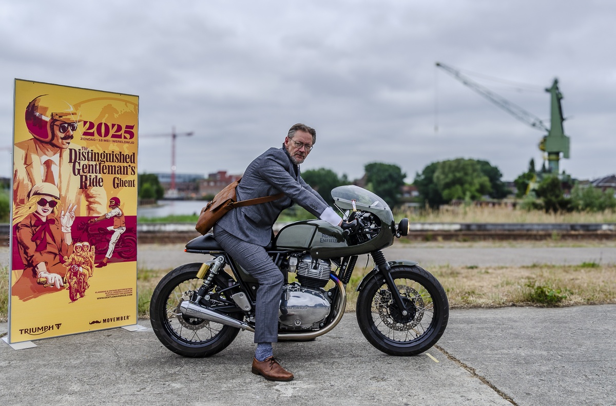 gentlemansride's tweet image. Stylish attire and a cafe racer ride: welcome to The Distinguished Gentleman's Ride, where we ride worldwide for a cause that matters. Join us on May 17th!

🌎 Belgium, Ghent 
📸 Aimé de Clercq 

#gentlemansride #dgr2026 #ridedapper #menshealth