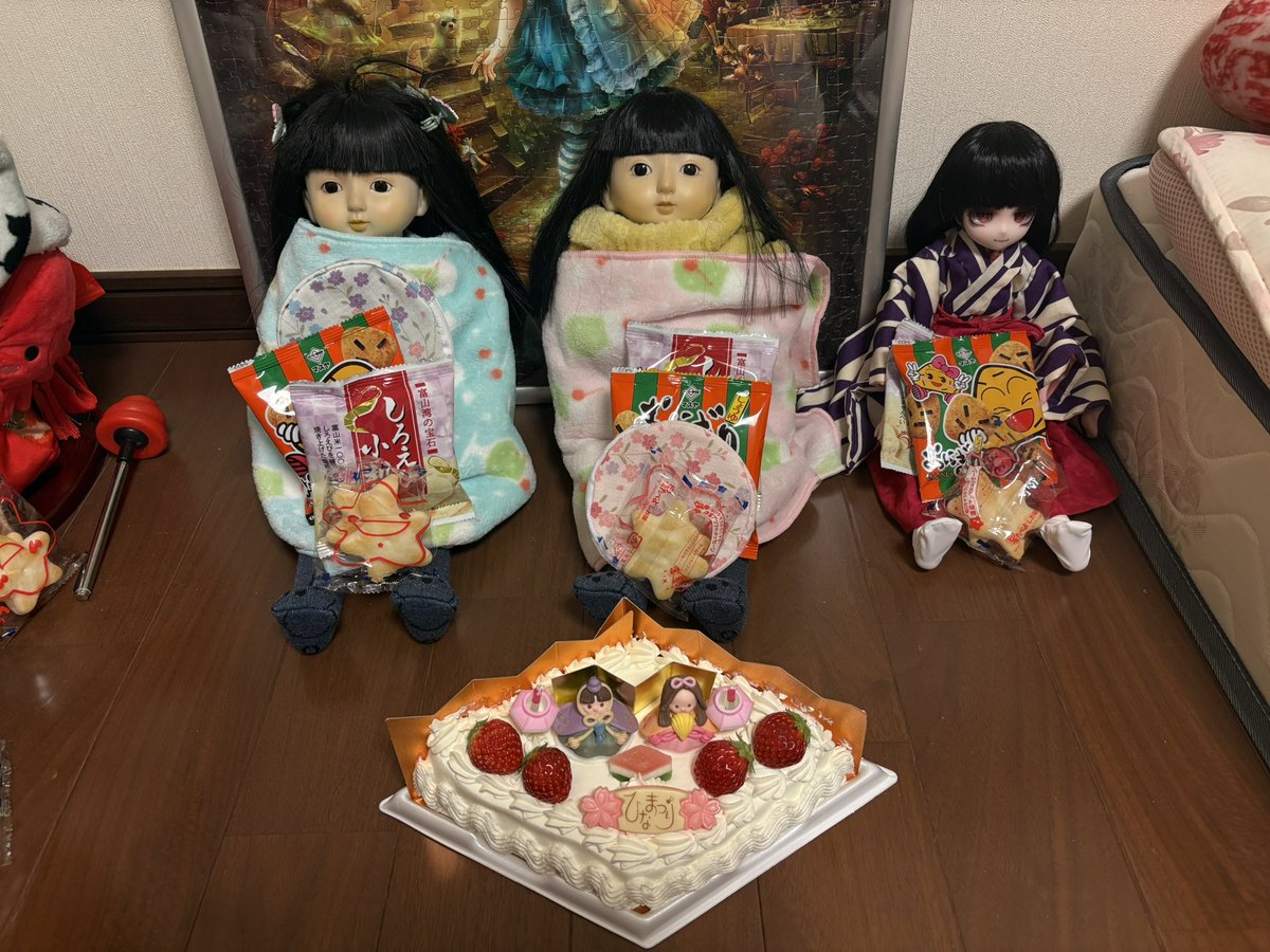 昨日は娘たちと雛祭り🎎🍡🌸