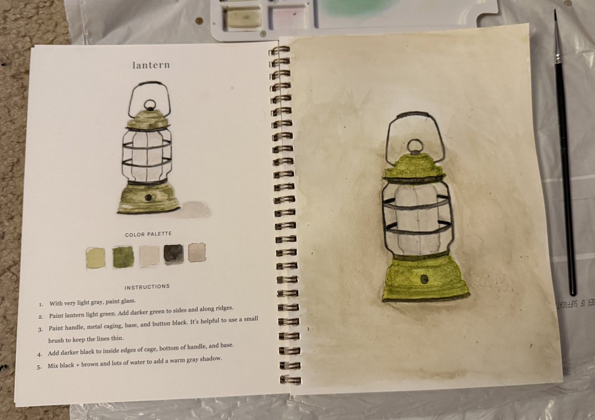NOT AN ARTIST but this watercolor book i bought yesterday is so cute