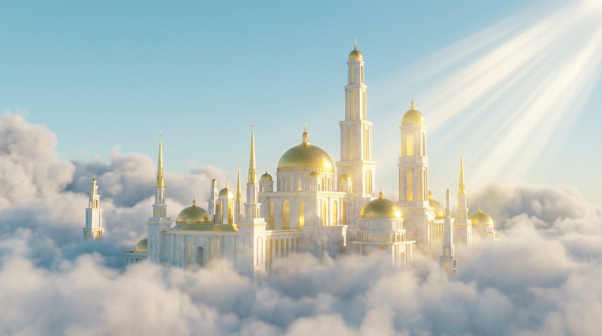 PromptSin's tweet image. Real estate down there is a scam so I moved up here. Golden domes and zero commute. 
Tag the person you want as your neighbor in this sky palace. ☁️✨ 
#AIArt #GenerativeArt #Dreamscape