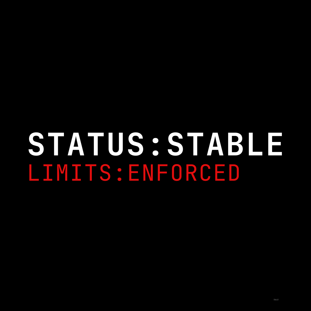 LayeredLogicLab's tweet photo. STATUS: STABLE
LIMITS: ENFORCED 

(SYSTEM LOG ENTRY: 005 — FINAL)
 
Not thriving, not crashing. Boundaries respected. System sustained.
Burnout Cycle complete — log_05/05

#monospacefonts #typography #dystopian #minimalistdesign #dashboarddesign #WorkLifeBalance #restisproductive https://t.co/1nxU2D6CK5