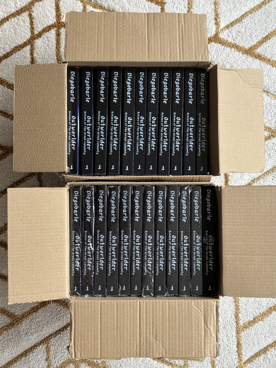 outworldersaga's tweet photo. One box packed and ready to go. Another one just arrived and getting it ready for distribution.

I appreciate all the support I have received, from the words of encouragement as much as the people who got a copy.

#bookrecs #fantasybooks #anime #bookrelease #portalfantasy https://t.co/U4oGLW1k5m