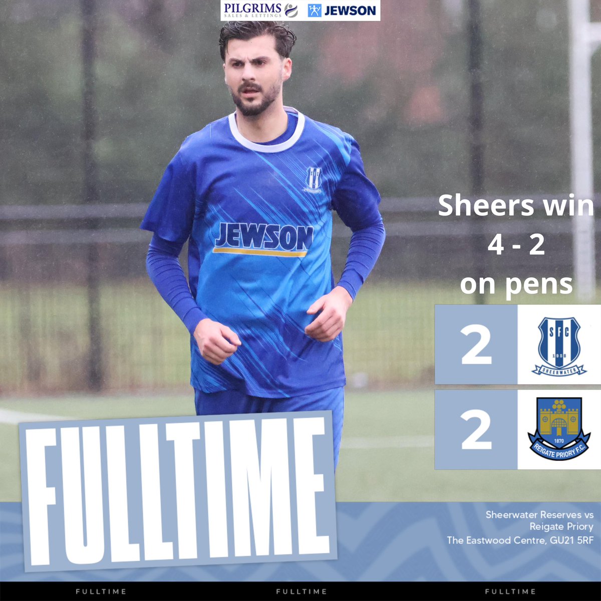 The ressies make it into the semi-final of the Surrey Premier County Cup 🏆

Up The Sheers! 💙