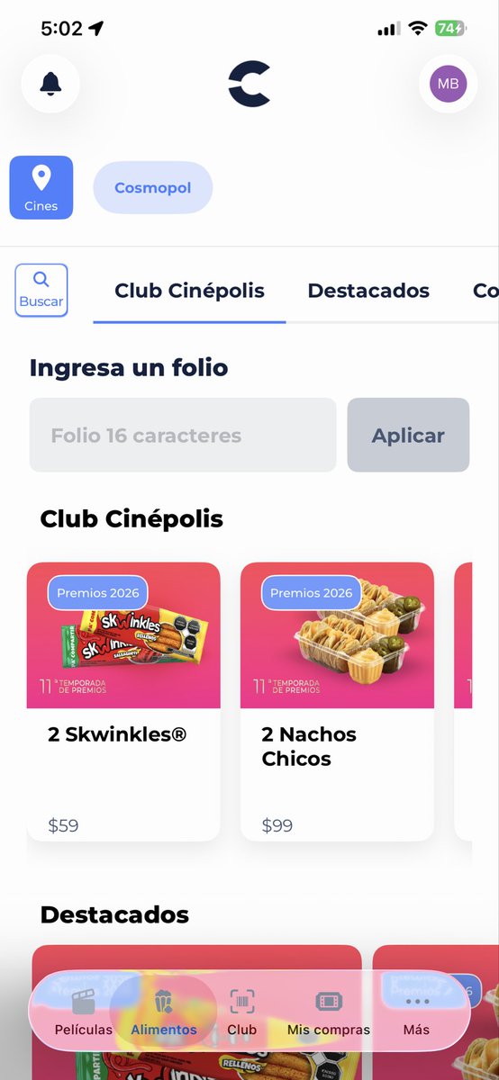 MarioBTZOS's tweet photo. @Cinepolis porque me quitas las promociones después alimentos después de comprar mis boletos para la película? https://t.co/z8BgSXqYNg