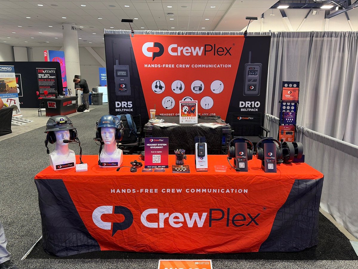 CrewPlex's tweet photo. We've been rocking and rolling on Day 1 of @conexpoconagg in Las Vegas! Stop by Booth N10408 and check out OUR headset communication solutions for YOUR crew! Let us help revolutionize your communication on the job while staying safe, connected, and productive! #CONEXPOCONAGG2026 https://t.co/qte1gQzjUx