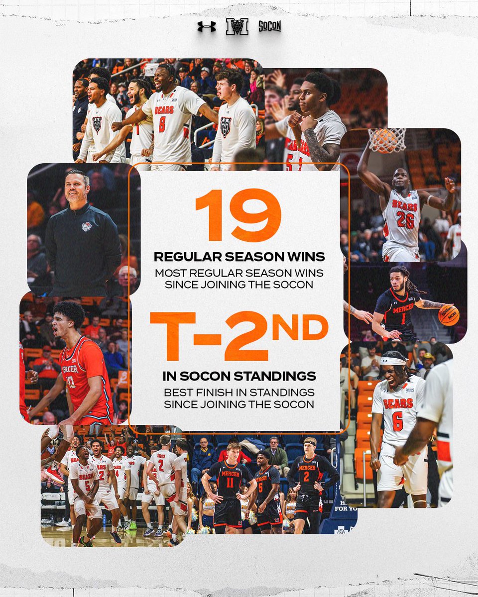 MercerMBB's tweet photo. 2025-26 Regular Season ☑️

One of the best regular seasons since joining the SoCon. 🐻

#GoBears https://t.co/8ZKL4lrl1J