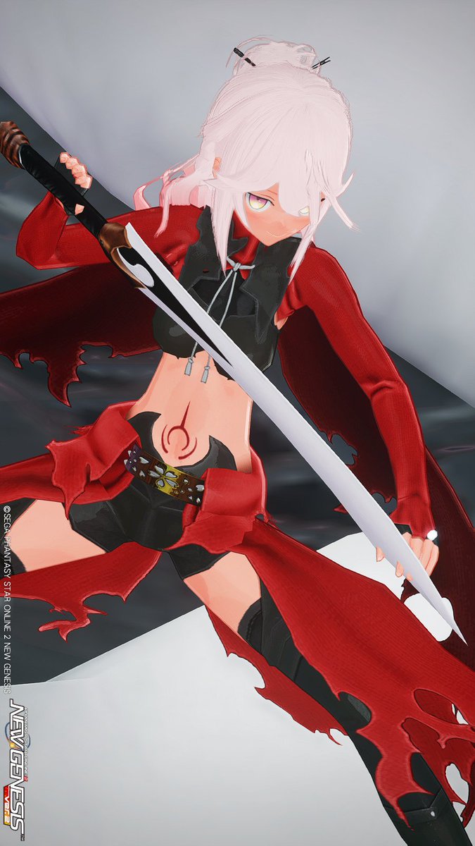 #メンテの日なのでssを貼る
#PSO2NGS__SS （無加工）

ｸﾛｴ「…私もたまには本気を出さないとね（ｷﾘｯ」

Mo「待機：武威登龍“凱風快晴”」
＋デュアブレ迷彩もいいぞーｗ