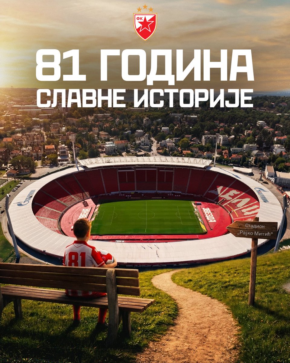 crvenazvezdafk's tweet photo. Na današnji dan pre 81 godinu rođena je naša Crvena zvezda, klub sa srcem i dušom, ponos Srbije, najtrofejniji i najveći na Balkanu.
Zvezdo, srećan rođendan, budi najbolja kao i do sada!
🔴⚪️ #fkcz https://t.co/6ntDkHhWTg