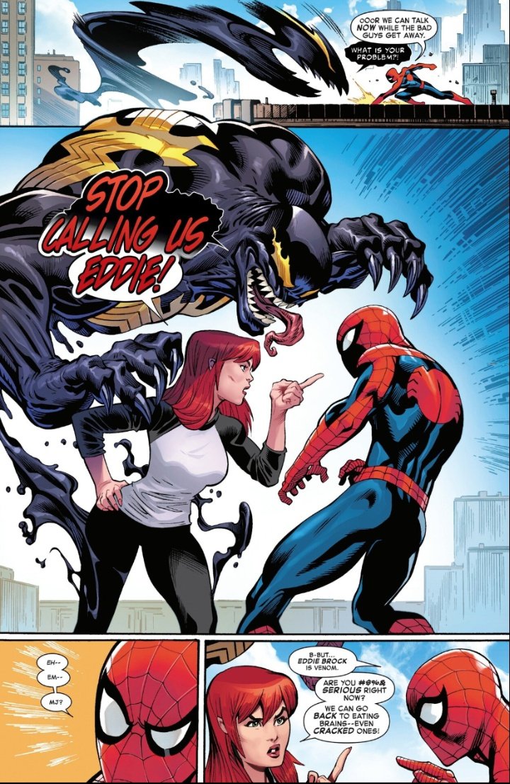 FACIALHAIRBROS's tweet photo. Hey Peter's just calling Venom what they really are #SymbioteSpoilers https://t.co/2WyLcGVLfG
