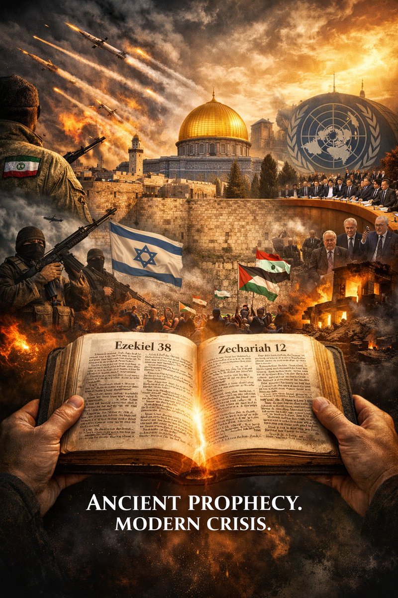 afshineemrani's tweet image. What if everything happening in the Middle East right now was written down… 2,600 years ago?

Seriously. Open your Bible to Ezekiel 38. Written around 600 BC. It describes a future war where a massive coalition of nations rises against a restored Israel — a nation that didn't