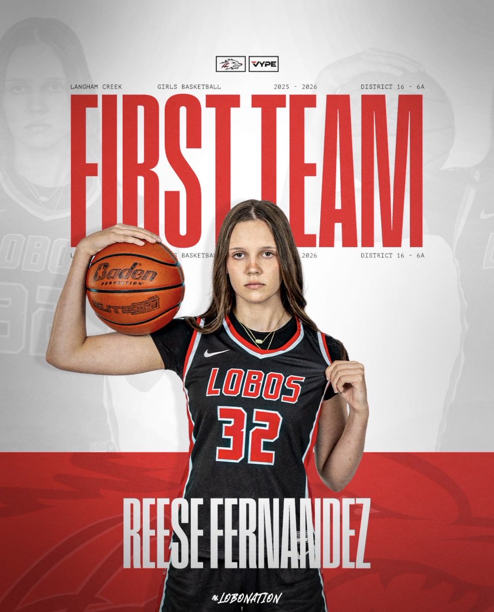 LanghamWbb's tweet photo. District 16-6A First Team honors (joining her teammate Brooke), Reese Fernandez. 💪🏼🔥👏🏼🏀 Top tier talent and heart.👏🏼🔒Earned with grit, teamwork, and dedication all season long. We are so proud of you! @CFISDAthletics @vypehouston @VYPEGraphics https://t.co/yTpHwJx58W