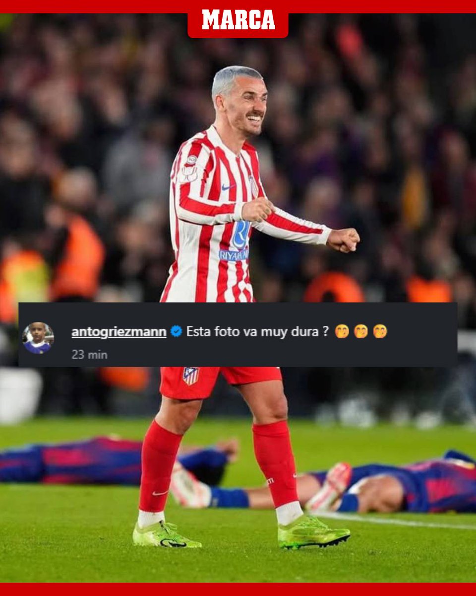 Griezmann no olvida 😤😤

El ajuste de cuentas del francés con el Barça por un tuit la temporada pasada tras el 2-4 en Liga 💥💥

#CopadelRey #LaCopaMola