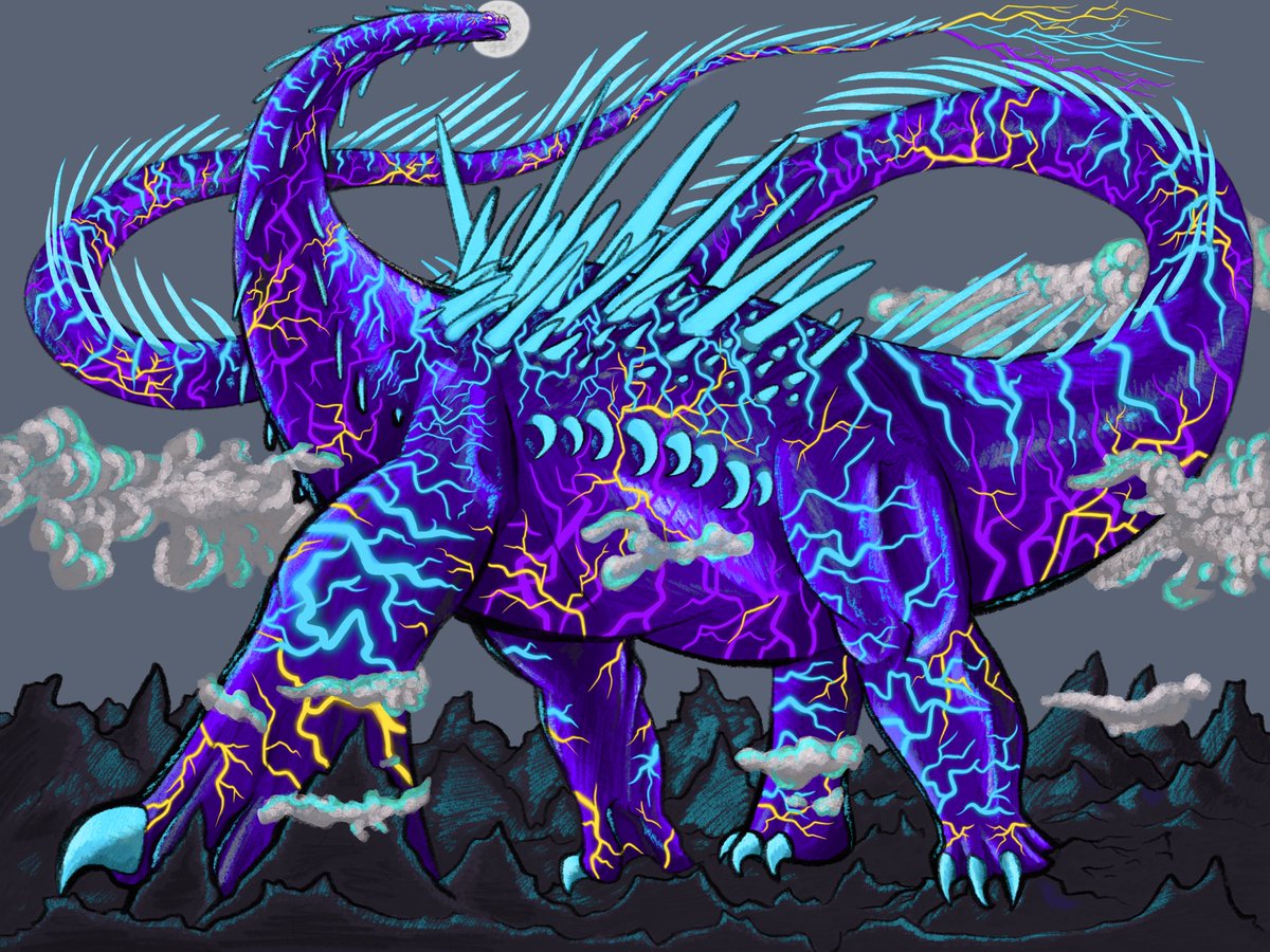 “𝑴𝒚 𝒆𝒏𝒕𝒊𝒓𝒆 𝒑𝒖𝒓𝒑𝒐𝒔𝒆, 𝒐𝒓𝒅𝒂𝒊𝒏𝒆𝒅 𝒃𝒚 𝑶𝒏𝒆, 𝒓𝒆𝒗𝒐𝒍𝒗𝒆𝒔 𝒂𝒓𝒐𝒖𝒏𝒅 𝒇𝒊𝒈𝒉𝒕𝒊𝒏𝒈 𝒂 𝒅𝒊𝒗𝒊𝒏𝒆 𝒘𝒂𝒓 𝒂𝒈𝒂𝒊𝒏𝒔𝒕 𝒕𝒉𝒆 𝒘𝒓𝒆𝒕𝒄𝒉𝒆𝒅 𝒐𝒏𝒆𝒔.”

Titan, the Fearless Storm. A titanosaurid God of storms, earth, justice, power and devotion.