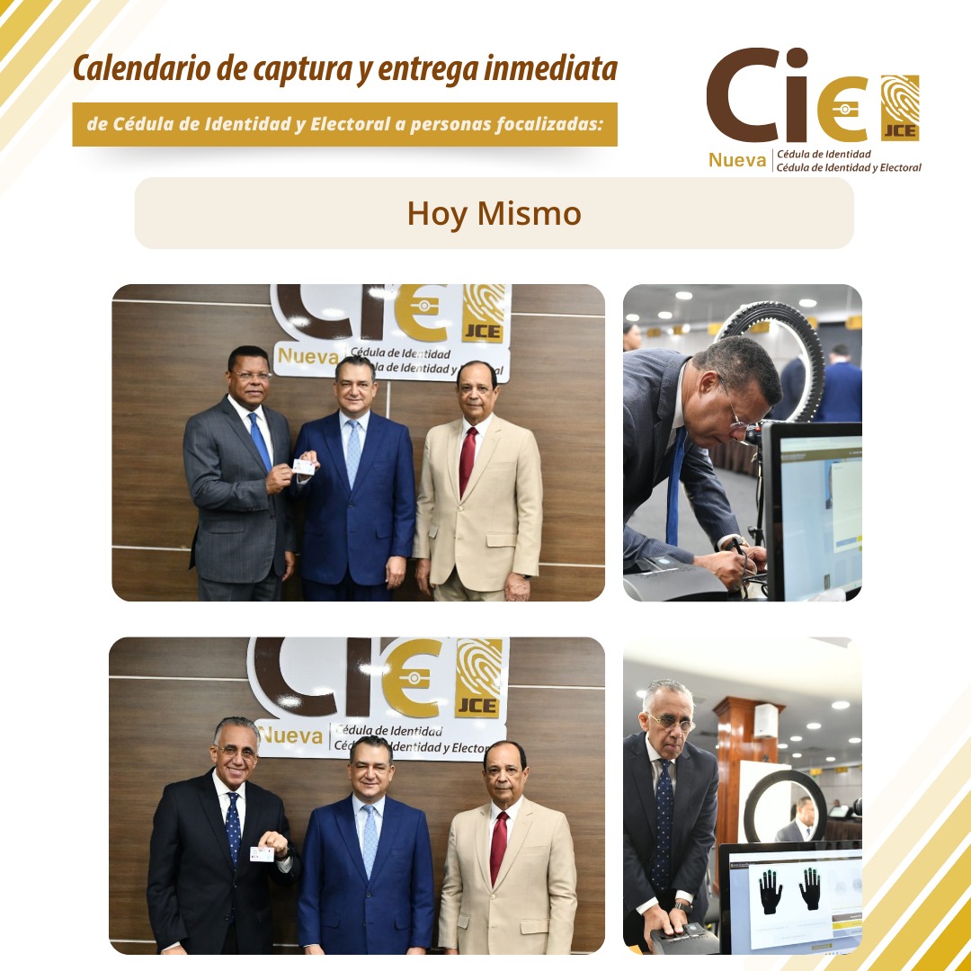 juntacentral's tweet image. En el marco del cronograma correspondiente a la fase de captura de datos con entrega inmediata del nuevo documento de identidad, la #JCE recibió este día a destacados periodistas y comunicadores, quienes completaron el procedimiento y obtuvieron su #NuevaCédulaRD.

La jornada se