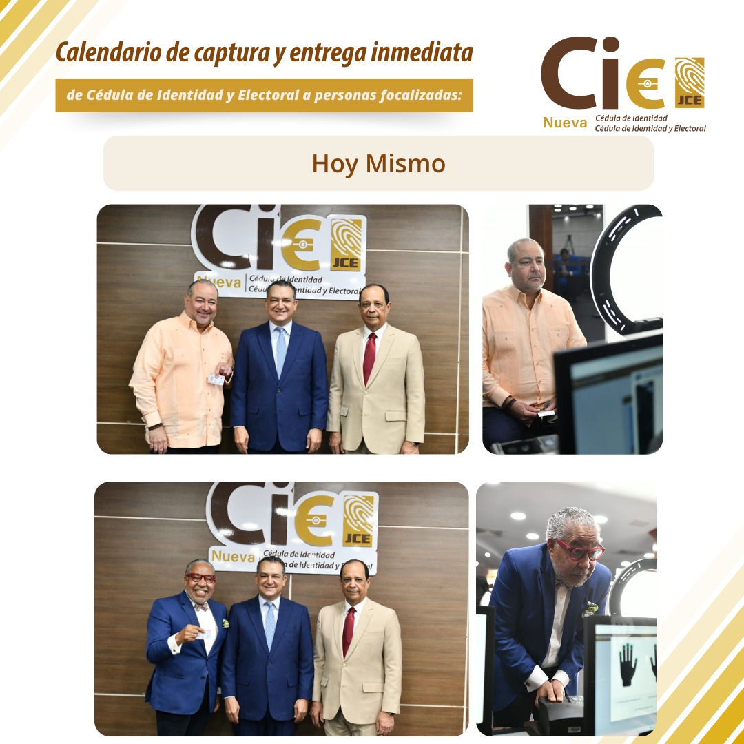 juntacentral's tweet image. En el marco del cronograma correspondiente a la fase de captura de datos con entrega inmediata del nuevo documento de identidad, la #JCE recibió este día a destacados periodistas y comunicadores, quienes completaron el procedimiento y obtuvieron su #NuevaCédulaRD.

La jornada se