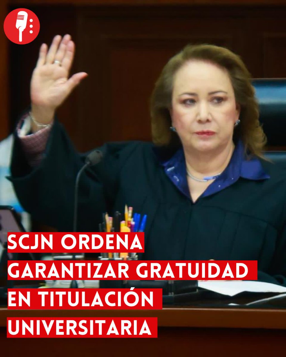 ⭕ OJO | SCJN ORDENA GARANTIZAR GRATUIDAD EN TITULACIÓN UNIVERSITARIA

La Corte (<a href="/SCJN/">Suprema Corte</a>) amparó a un estudiante de la Facultad de Derecho a quien se le cobró un “Curso de Comprensión de Lectura” necesario para liberar el requisito de idioma y obtener su título profesional. La