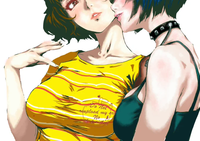 Kawakami &amp; Takemi, Without or Only brushpen ver.

川上&武見せんせー。筆ペン画&線画抜きver. 
