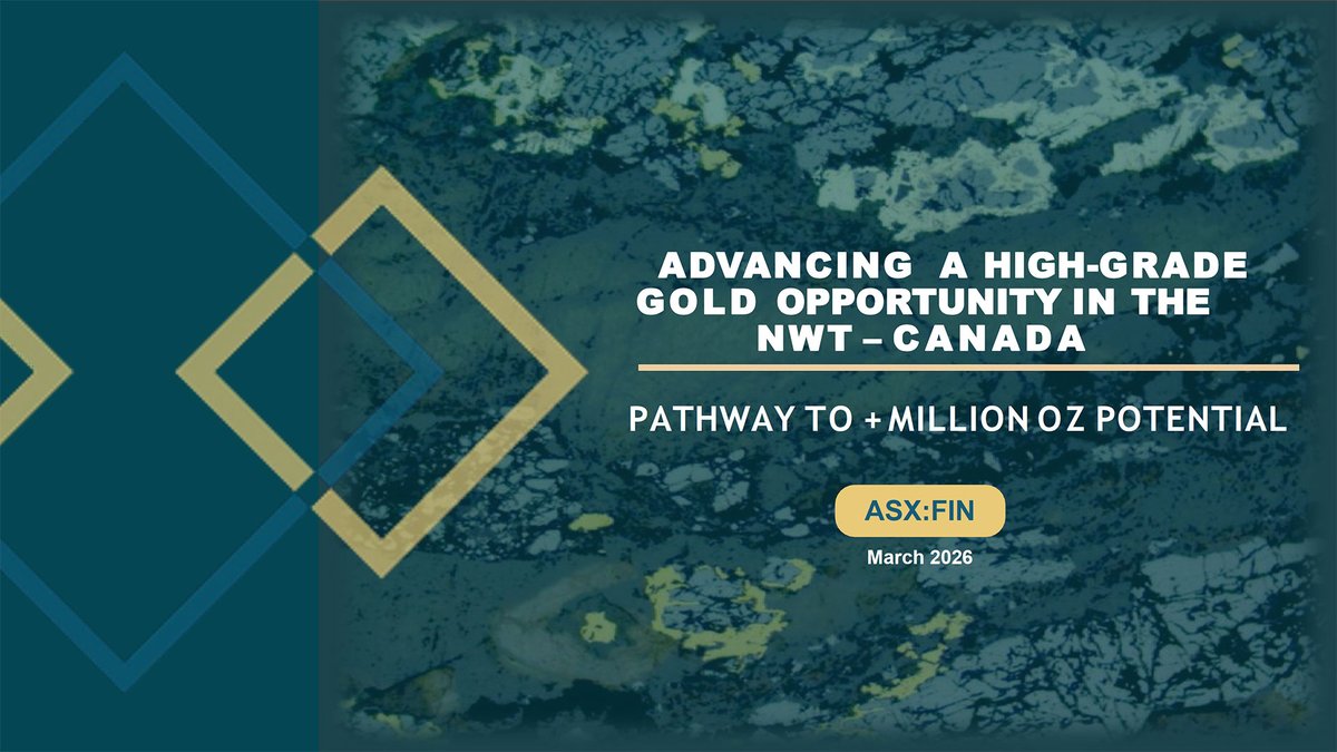 ASX:FIN's latest Investor Presentation covers the Andrew, Arrow and Beaver Zones at the Cabin Lake Gold Project in Canada, as well as the high #exploration potential across both known and unknown corridors.
More: tinyurl.com/yc2srz9z
#gold #asx #investments