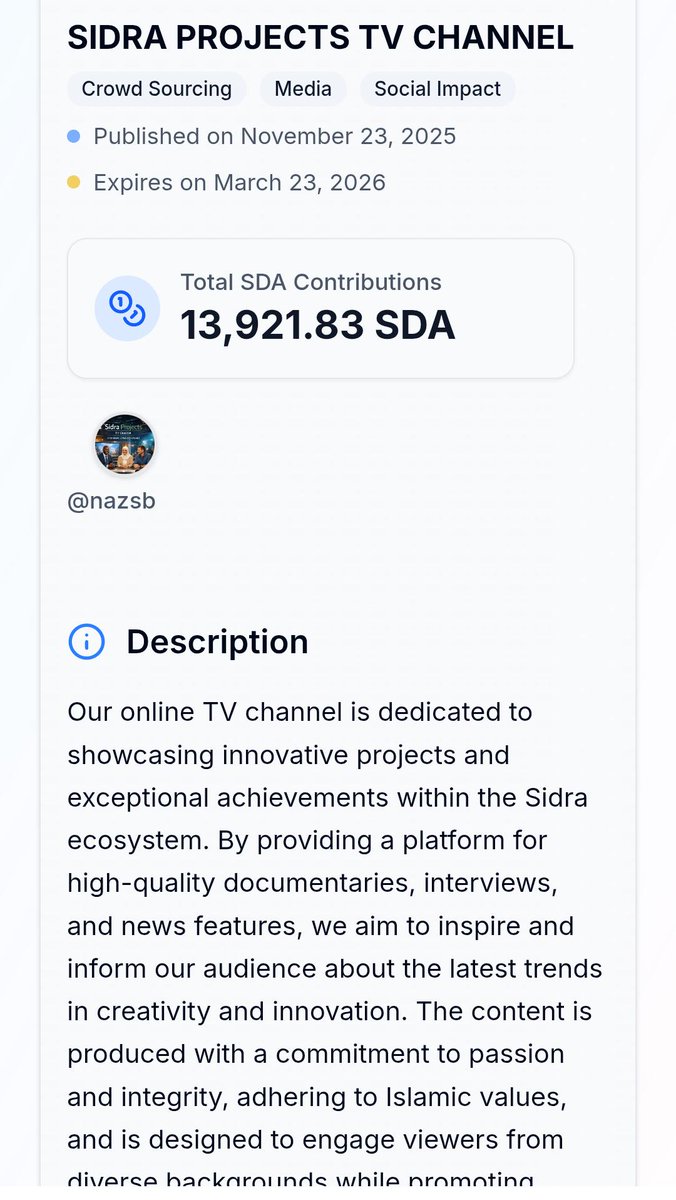 fiacre55373's tweet photo. Where vision meets action. 🌍
Sidra Projects TV Channel is amplifying innovation and real change.
Join us and grow with purpose. 🤝✨
https://t.co/RvYnGbEFur
#Media #CrowdSourcing #Impac #Crypto #SidraDEX https://t.co/pWmWIyhEDI