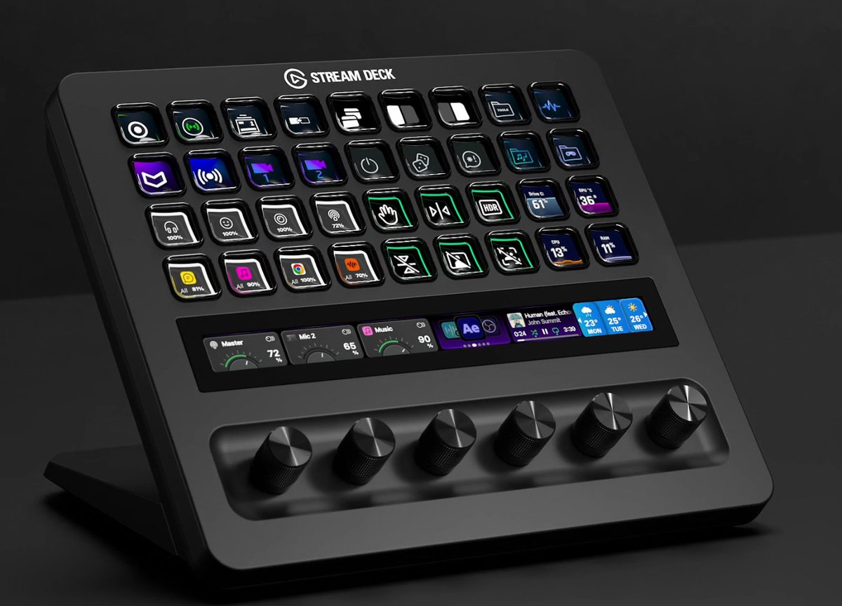 Elgato Stream Deck + XLきたー！ ボタン数：36個 ダイヤル：6個 価格
