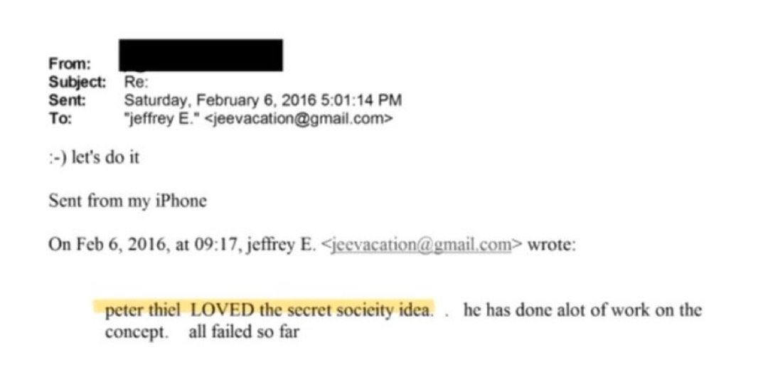 <a href="/RepNancyMace/">Rep. Nancy Mace</a> How about <a href="/peterthiel/">Peter Thiel</a> ? Seems like a good place to continue and ask about this secret society he wanted to create