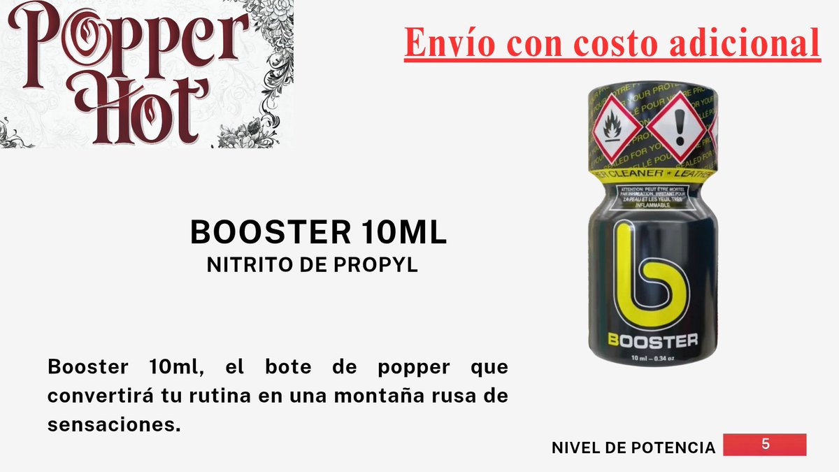 PopperHots's tweet photo. BOOSTER 10 ml 
🤯 PRECIO  $30  🤯
Nuevo!! 
Sensaciones increíble 👿
AÑO 2026
Envío a domicilio costo adicional, escribe a nuestro WhatsApp 71602411 https://t.co/bNEAAB7NHj
