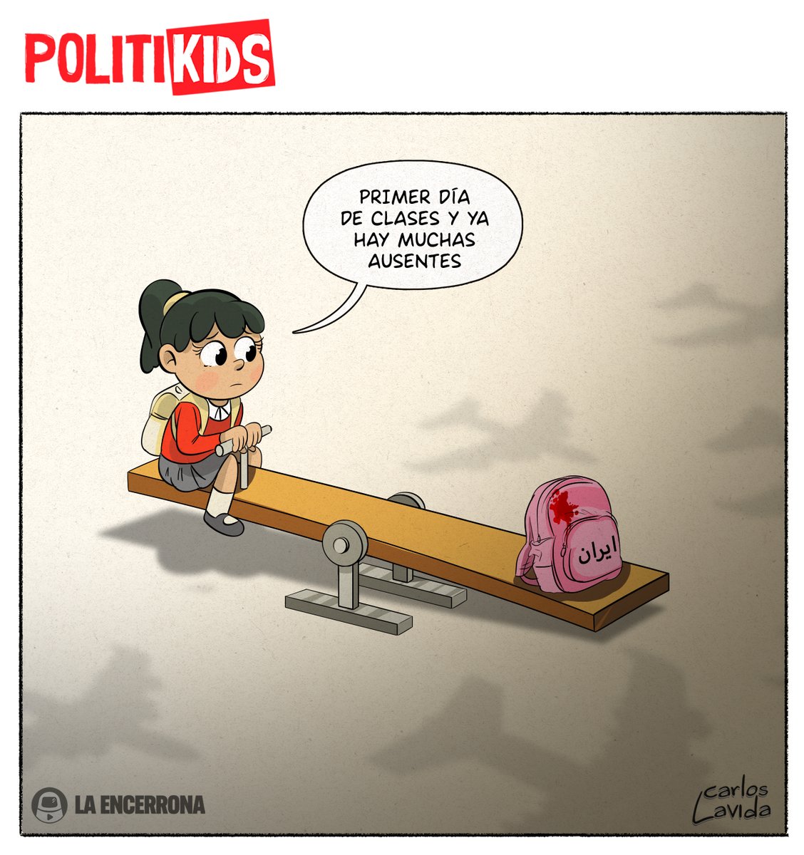Mi viñeta de hoy para <a href="/laencerronaperu/">La Encerrona</a> 
Suscríbete y recíbela cada mañana primero
#iranmassacre #iranschoolattack #politikids