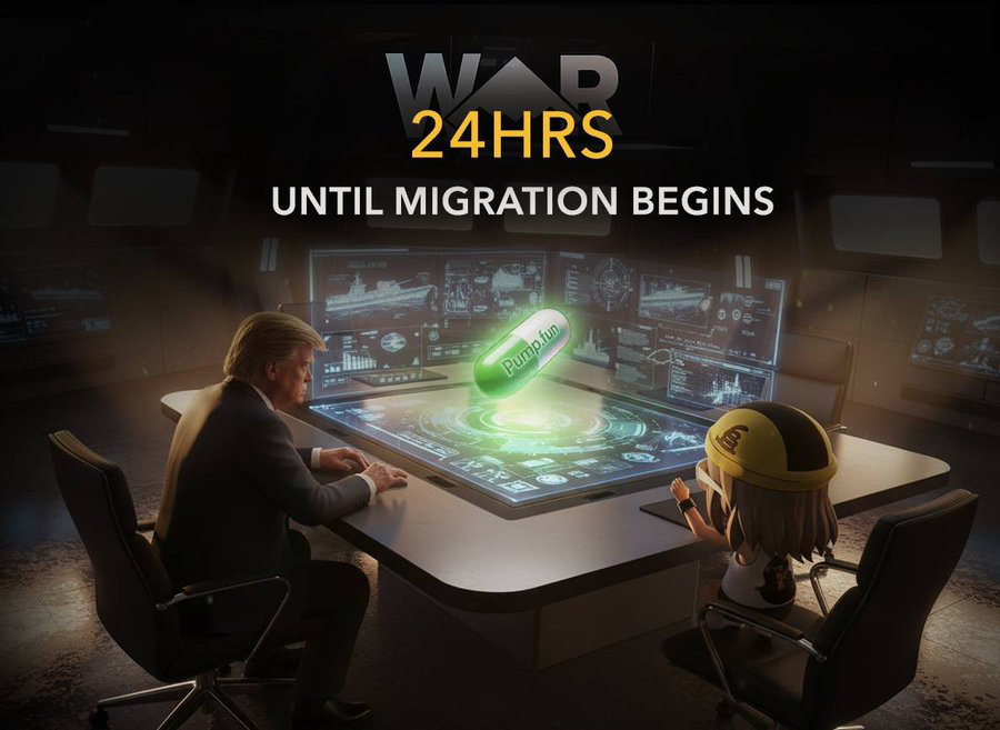 sabrinabenayoun's tweet photo. Attention $WAR holders.

Migration begins within 24 hours.
Follow instructions when deployed.

Portal live: https://t.co/9OKrOtzMCM

Remain on standby.  @migratefun https://t.co/UfSI1gjHVm