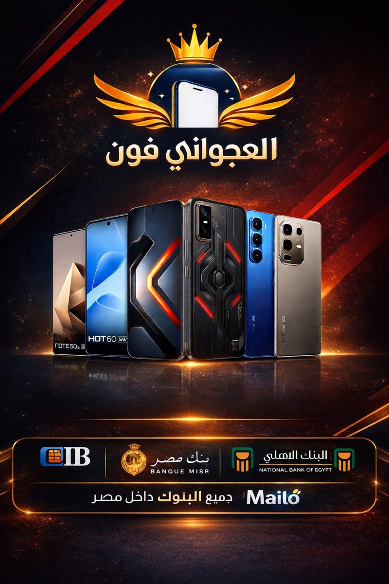 ElAgawany_Phone's tweet photo. لو عايز حاجة تناسبك في الاداء والسعر 🫰🔥
خليك مع موديلات 𝐢𝐧𝐟𝐢𝐧𝐢𝐱 الجديدة
الاجهزه بضمان سنتين 🎉
والتقسيط بدون فوائد ولا مقدم مع ابلكيشن mailo 💜
متوفره بجميع فروعنا 📍
للطلب تواصل معنا 01036152012
#العجواني_فون #ElAgawany_Phone #Infinx https://t.co/IBBgDRt92Z
