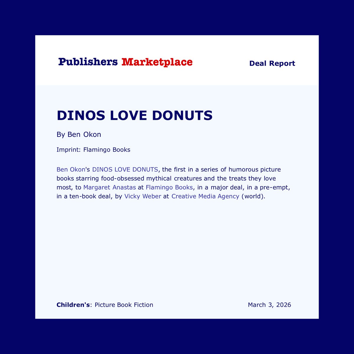 Vicky Weber - Agent, Author, Educator tweet media