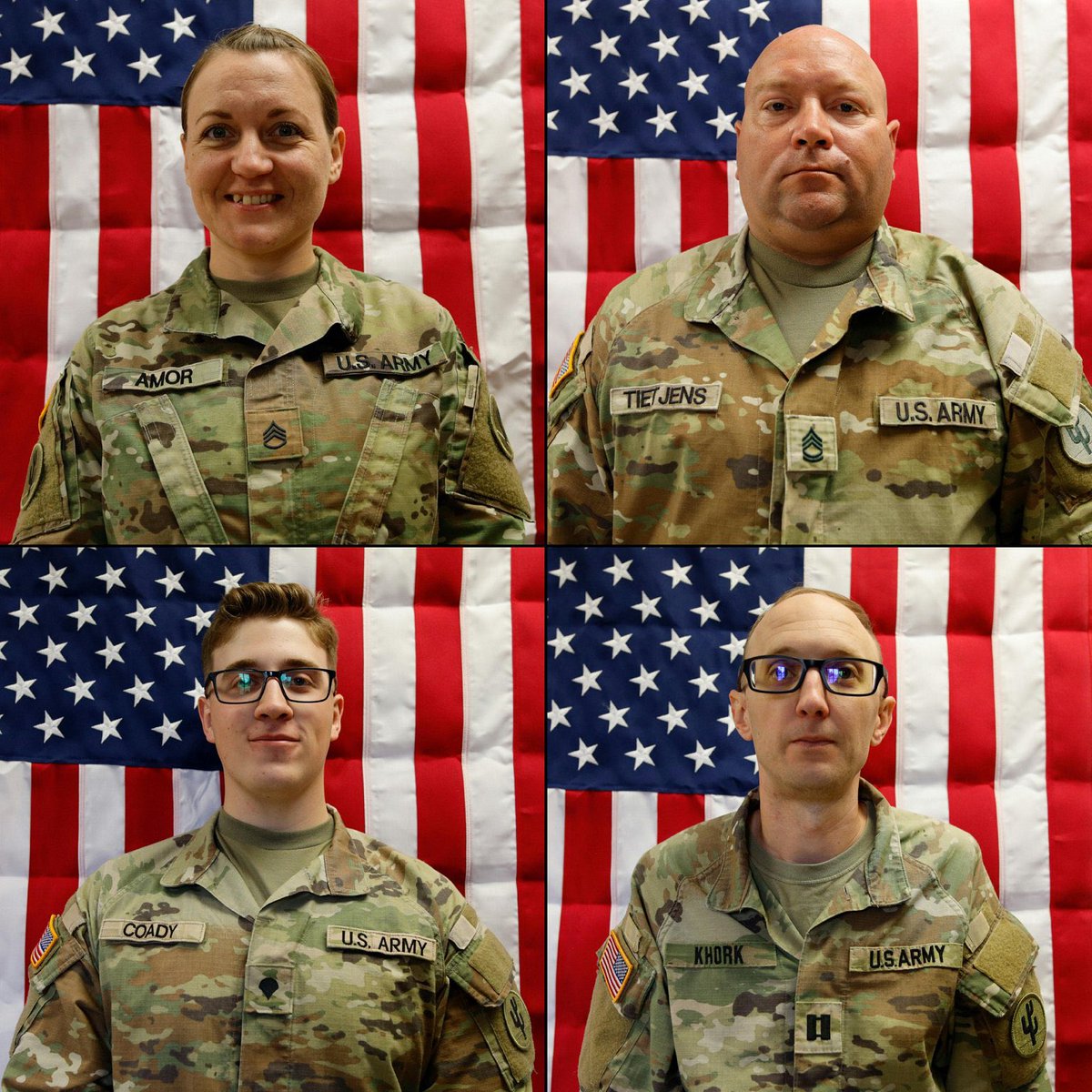 🚨 BREAKING: Photos have just been released of the four U.S. soldiers who lost their lives during Operation Epic Fury

So heartbreaking.

➡️Capt. Cody A. Khork, 35 — Winter Haven, FL
➡️ Sgt. 1st Class Noah L. Tietjens, 42 — Bellevue, NE
➡️ Sgt. 1st Class Nicole M. Amor, 39 -