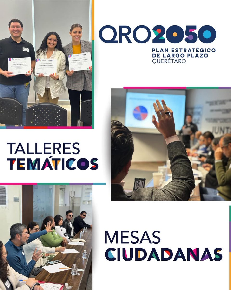 conseqro's tweet photo. La construcción del #PlanQuerétaro2050 es un proceso vivo, dinámico y permanente. 🏛️ No es solo un documento, es la visión compartida de nuestra entidad hacia las próximas décadas. https://t.co/JRnqItcxz4