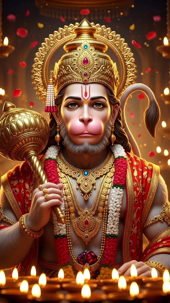 *🔸 श्लोक:*
```आपन तेज सम्हारो आपै।
तीनों लोक हांक तें कांपै॥```

*🔹 अर्थ:*
*हे महावीर हनुमान! आपके प्रचंड तेज और शक्ति को केवल आप ही संभाल सकते हैं। आपकी हुंकार से तीनों लोक—स्वर्ग, पृथ्वी और पाताल—काँप उठते हैं।*

*🚩- 𝄟ꕥ❥︎ जय श्री राम के दूत ❥︎ꕥ𝄟 -🚩*
~-