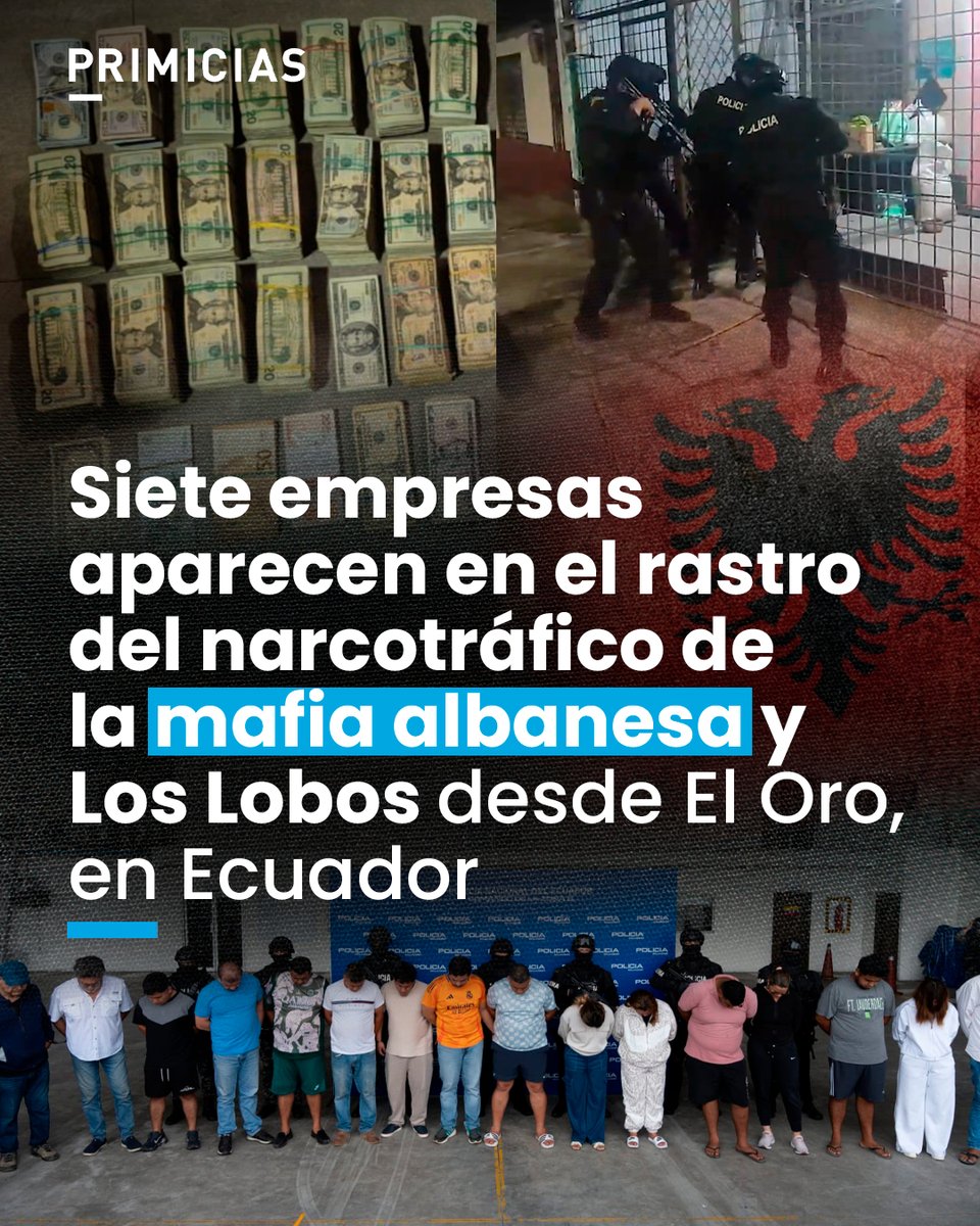 La Operación Costa dejó 16 ecuatorianos detenidos y serán procesados por su presunta vinculación con la mafia albanesa en el tráfico de drogas a Europa. Los involucrados, entre ellos un exasambleísta socialcristiano, se relacionan a través de siete empresas del sector agrícola