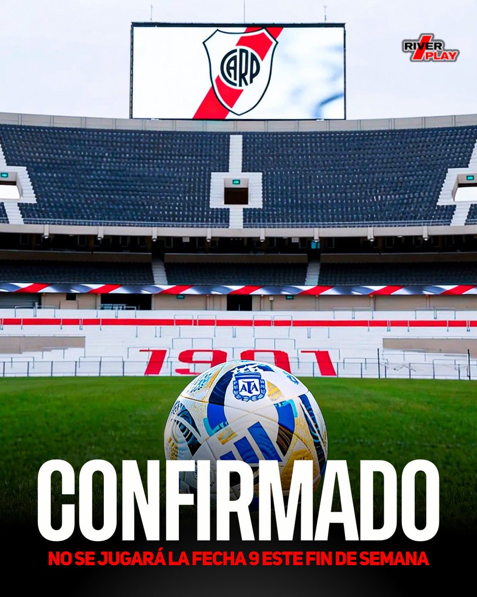 ⚽️❌️ ¡CONFIRMADO! Se mantiene el PARO del FÚTBOL ARGENTINO para la novena fecha del Torneo Apertura.